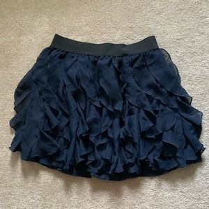 Forever 21 Navy Blue Ruffled Mini Skirt